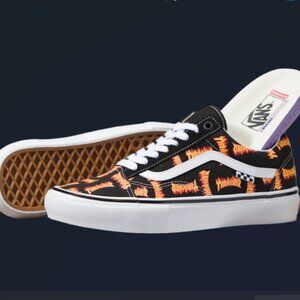 Vans x Thrasher Skate Old Skoo Shoes Black Multi Logo Sneakers Size 9.5 …